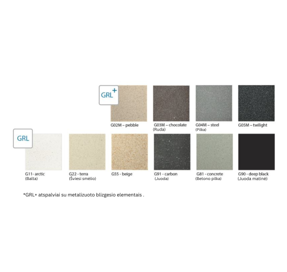 ALVEUS Rock 90 dviguba granitinė plautuvė