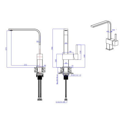 ALVEUS Laguna Monarch maišytuvas plautuvei