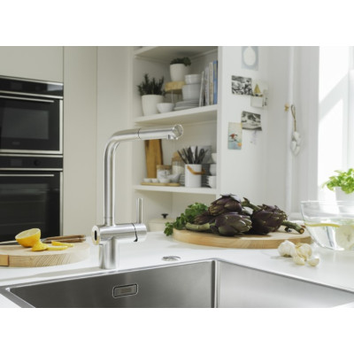 Franke Atlas Neo Sensor maišytuvas plautuvei su ištraukiama žarna, pasirenkama spalva