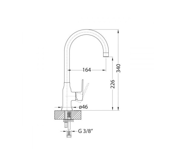 ALVEUS Slim Monarch virtuvinis maišytuvas