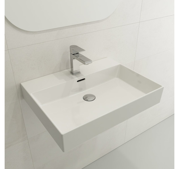 Bocchi Milano pakabinamas/pastatomas praustuvas 605x465mm, balta spalva
