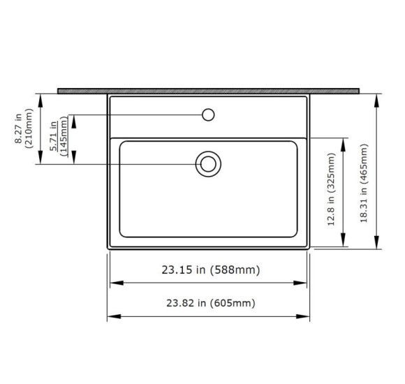 Bocchi Milano pakabinamas/pastatomas praustuvas 605x465mm, balta spalva