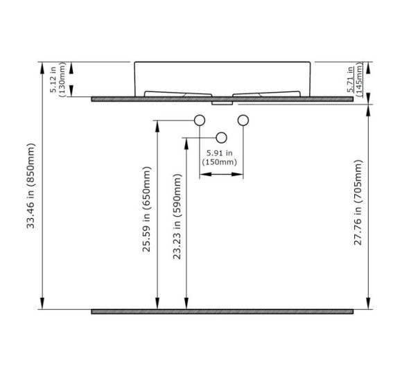 Bocchi Milano pakabinamas/pastatomas praustuvas 605x465mm, balta spalva