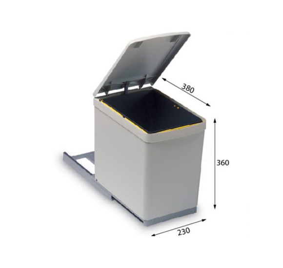 ALVEUS Albio 10, 16l šiukšliadėžė, 235x380x360