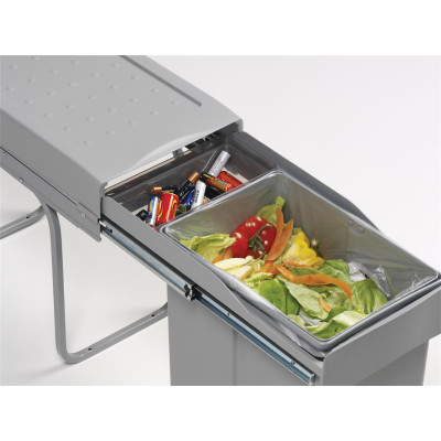 ALVEUS Albio 20 šiukšliadėžė, 21l+1l, 255x455x400