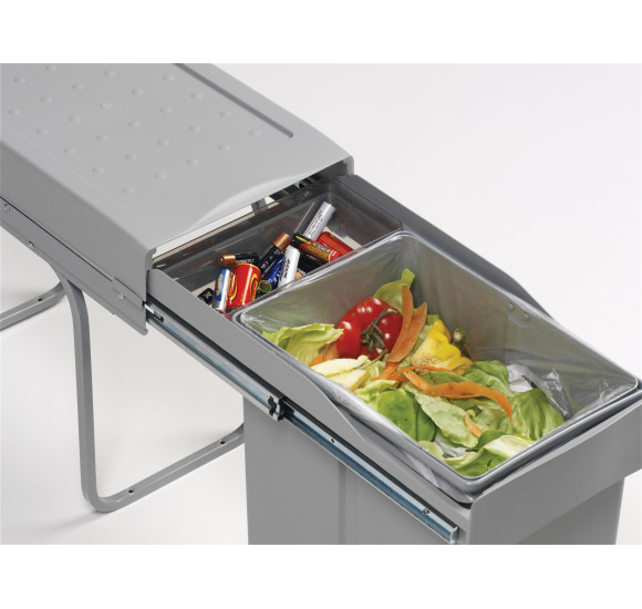 ALVEUS Albio 20 šiukšliadėžė, 21l+1l, 255x455x400