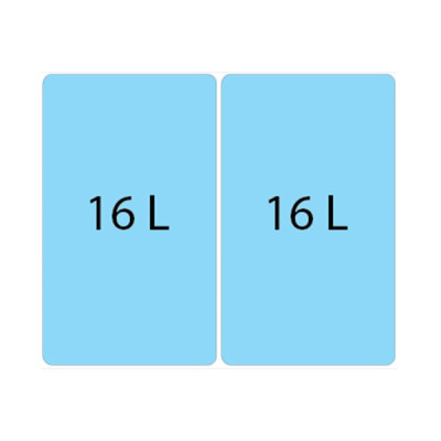 ALVEUS Albio 30 šiukšliadėžė 16l+16l, 350x475x370