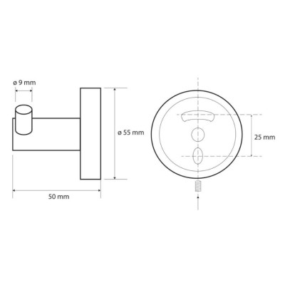 Bemeta Omega dvigubas kabliukas, chromuotas