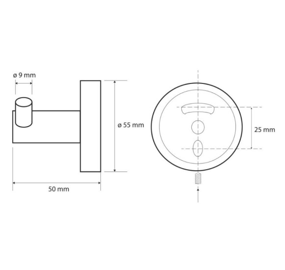 Bemeta Omega dvigubas kabliukas, chromuotas