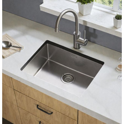 KOMPLEKTAS 3in1 - ALVEUS Kombino 50 plautuvė, AQVO maišytuvas su ištraukiamu dušeliu ir sifonas