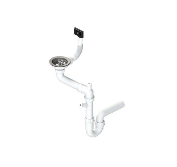 KOMPLEKTAS 3in1 - ALVEUS Kombino 50 plautuvė, AQVO maišytuvas su ištraukiamu dušeliu ir sifonas