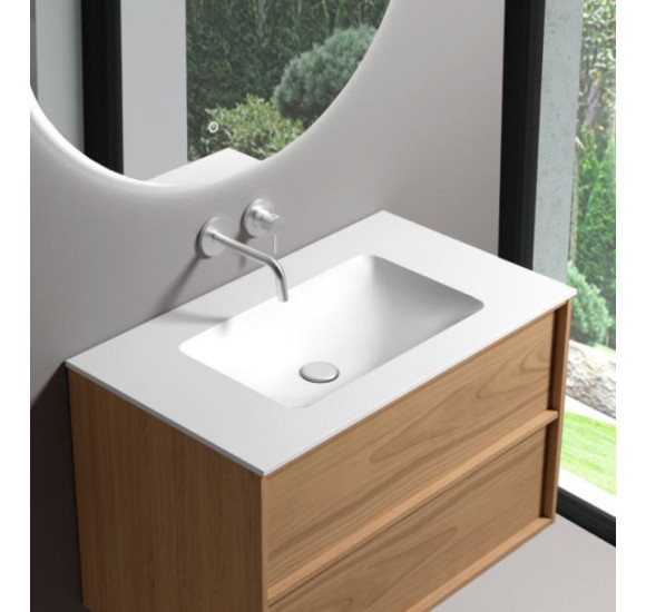 Kamė Orion baldinis praustuvas iš akrilinės DURATEK® medžiagos, 100 cm