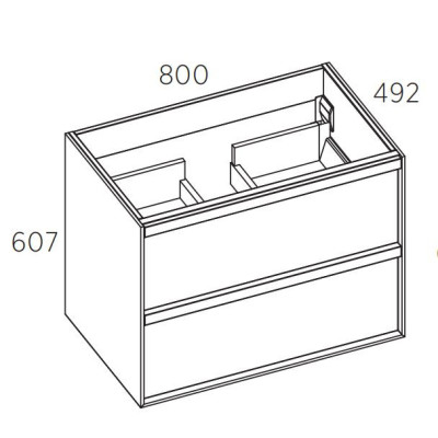 Balteco Carre pakabinama vonios spintelė, 80 cm