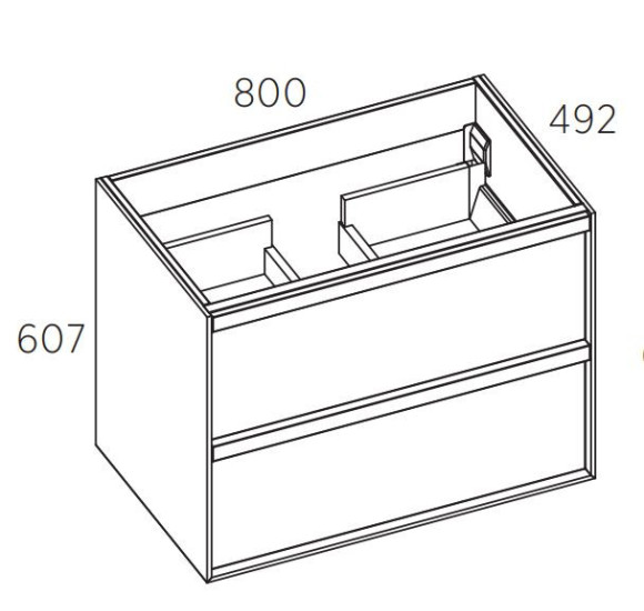 Balteco Carre pakabinama vonios spintelė, 80 cm