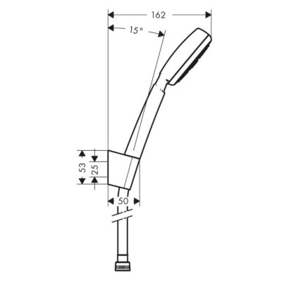 IŠPARDAVIMAS. Hansgrohe MyClub EcoSmart+ dušo galvutė, chromas