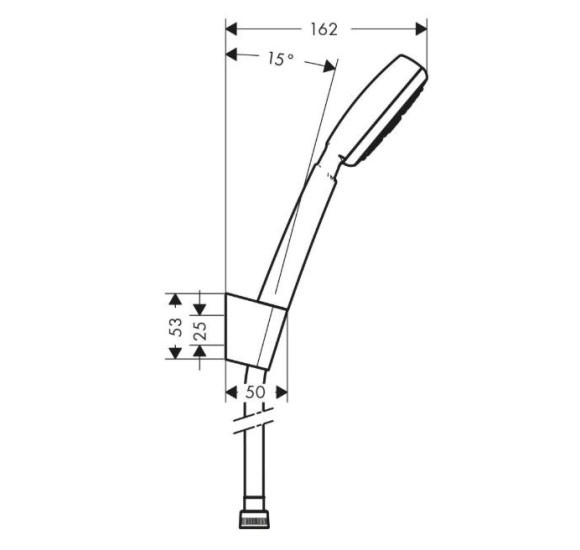 IŠPARDAVIMAS. Hansgrohe MyClub EcoSmart+ dušo galvutė, chromas