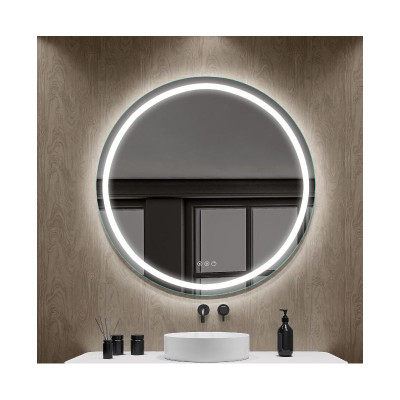 FOCCO MIA ROUND apvalus LED veidrodis, 60 cm, priekinis apšvietimas 3000-5700K, dimeriavimas, antirasojimo funkcija