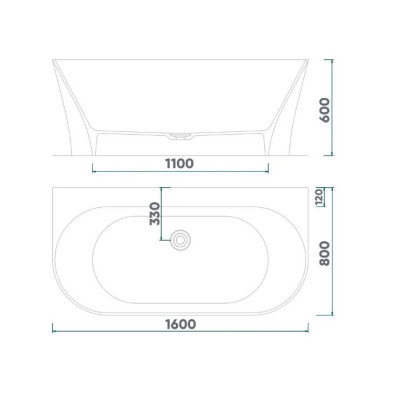 Fjordd Ramsa prie sienos glaudžiama vonia 1600x800