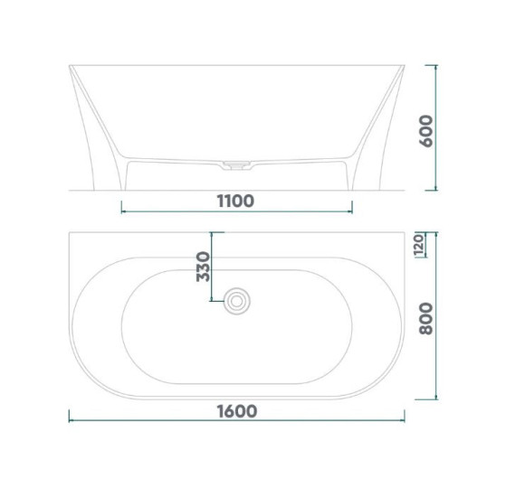Fjordd Ramsa prie sienos glaudžiama vonia 1600x800