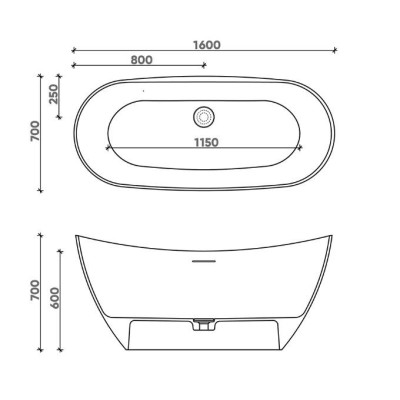 Fjordd Sogne laisvai pastatoma vonia 1600x700