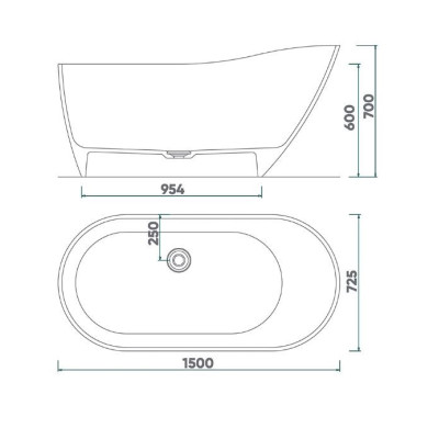 Fjordd Bolstad laisvai pastatoma vonia 1500x725