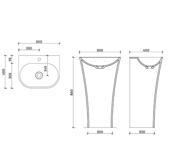 Fjordd Slid prie sienos glaudžiamas praustuvas