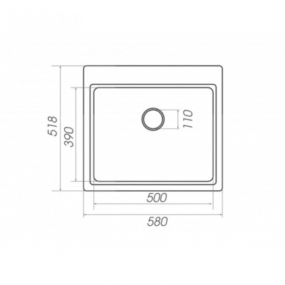 IŠPARDAVIMAS. Platinum Vesta 5852 granitinė plautuvė su užkemšamu ventiliu ir sifonu komplekte