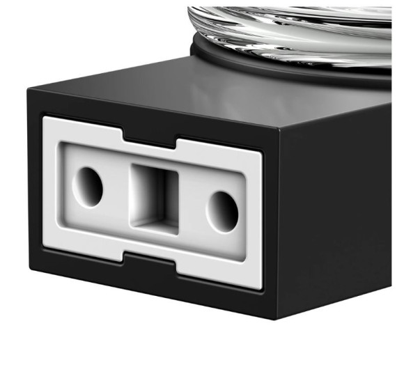 Keuco Plan vonios stiklinė su juodu matiniu laikikliu