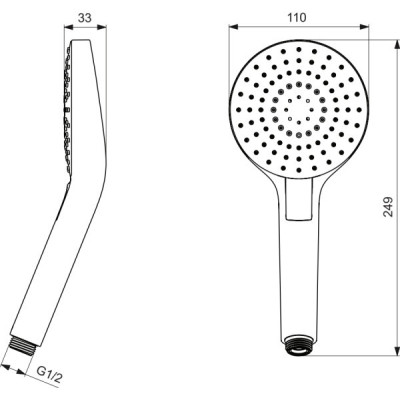 Ideal Standard Idealrain Evo 3 jet rankinis dušelis