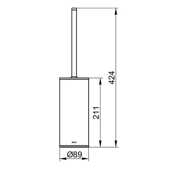 Keuco Moll pastatomas WC šepečio komplektas