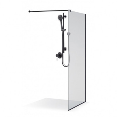 Brasta Glass dušo sienelė Dija, juodu profiliu 900x2000 mm