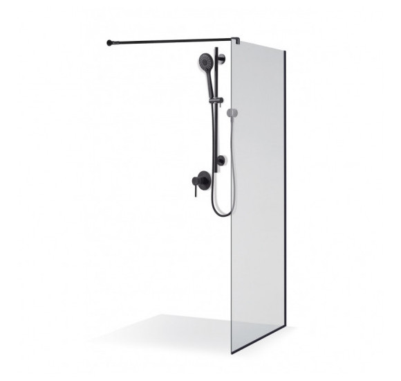 Brasta Glass dušo sienelė Dija, juodu profiliu 900x2000 mm