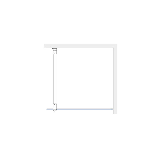 Brasta Glass dušo sienelė Dija, juodu profiliu 900x2000 mm