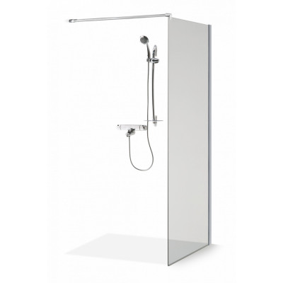 Brasta Glass dušo sienelė Ema, 90x200, skaidrus 6mm stiklas, chromo furnitūra