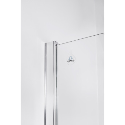 Brasta Glass dušo sienelė Ema, 90x200, skaidrus 6mm stiklas, chromo furnitūra