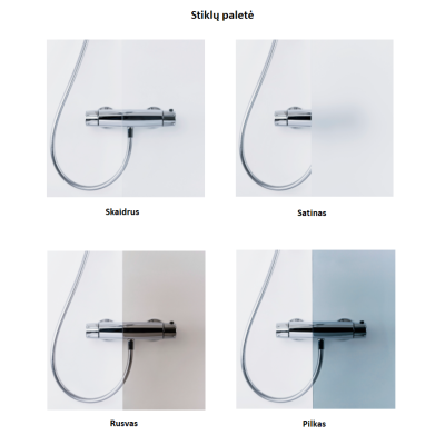 Brasta Glass Katarina pusapvalė dušo kabina, 90x90x190, pasirinkite profilių ir stiklų spalvą