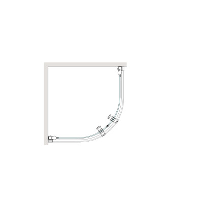 Brasta Glass Katarina pusapvalė dušo kabina, 90x90x190, pasirinkite profilių ir stiklų spalvą