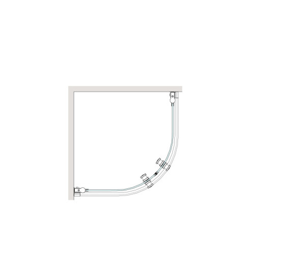 Brasta Glass Katarina pusapvalė dušo kabina, 90x90x190, pasirinkite profilių ir stiklų spalvą