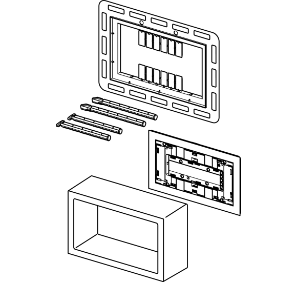 Viega vandens nuleidimo klavišas, skirtas plytelei įklijuoti