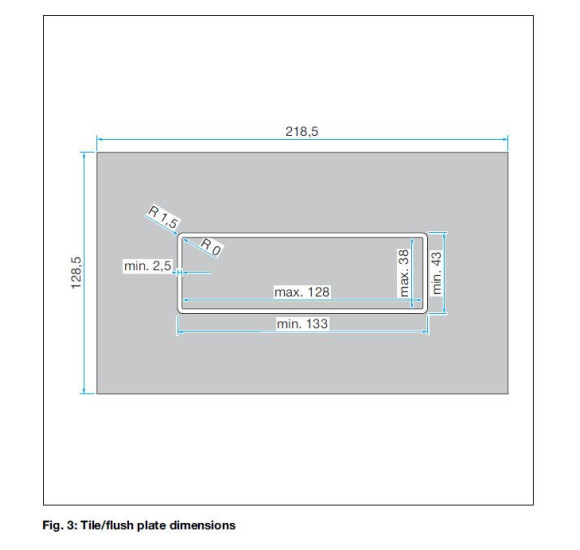 Viega vandens nuleidimo klavišas, skirtas plytelei įklijuoti