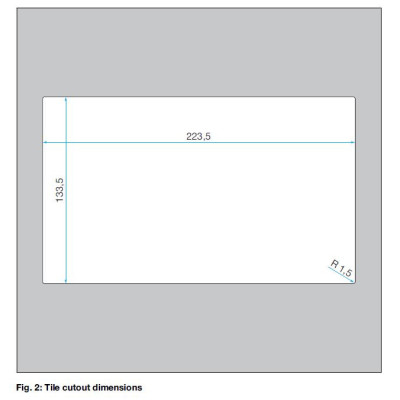 Viega vandens nuleidimo klavišas, skirtas plytelei įklijuoti