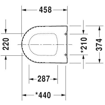 IŠPARDAVIMAS. Duravit Me by Starck klozeto dangtis be ,,Soft Close" technologijos