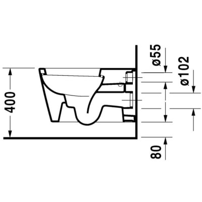 Pakabinamas klozetas Duravit Starck 1 be dangčio