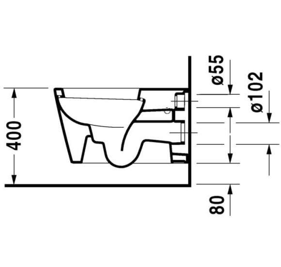 Pakabinamas klozetas Duravit Starck 1 be dangčio
