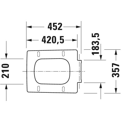 Duravit Viu pakabinamo klozeto "Soft Close" dangtis