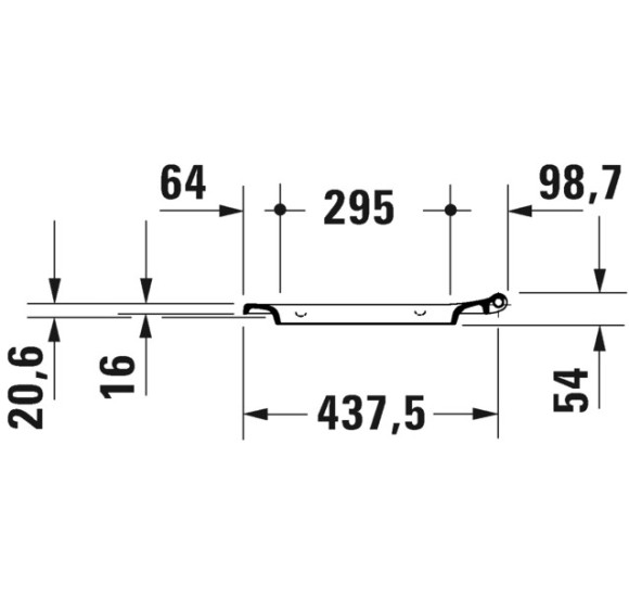 Duravit Viu pakabinamo klozeto "Soft Close" dangtis