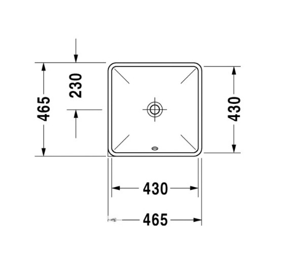 Duravit Starck 3 po stalviršiu montuojamas praustuvas 465x465