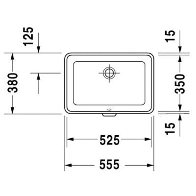 Duravit 2nd floor Po stalviršiu montuojamas praustuvas 555x380