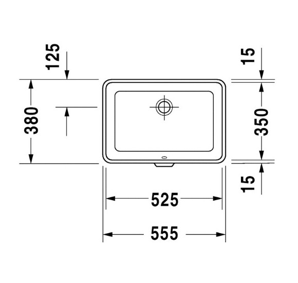 Duravit 2nd floor Po stalviršiu montuojamas praustuvas 555x380