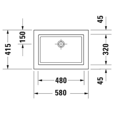 Duravit 2nd floor ant stalviršio statomas praustuvas 580x415